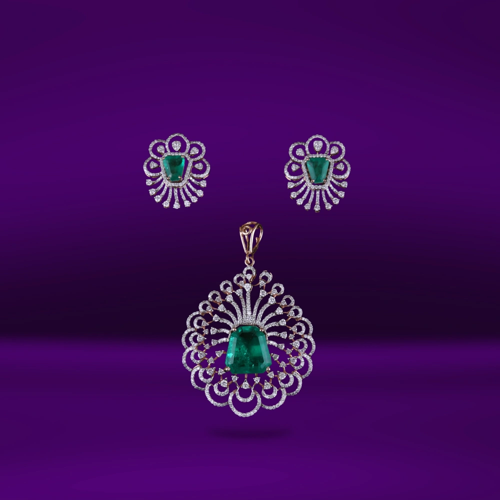 Diamond Pendant Set